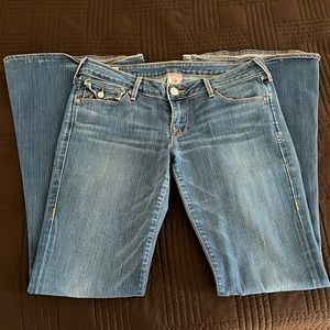 True Religion low rise flare leg jeans